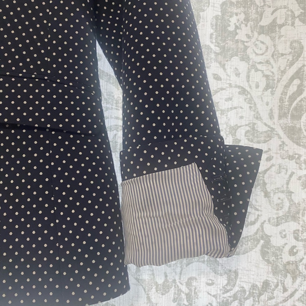 Talbots Classic Two Button Polka Dot Striped Prep… - image 5